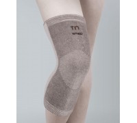 Бандаж на коленный сустав эластичный, ребра жесткости (серый) TI